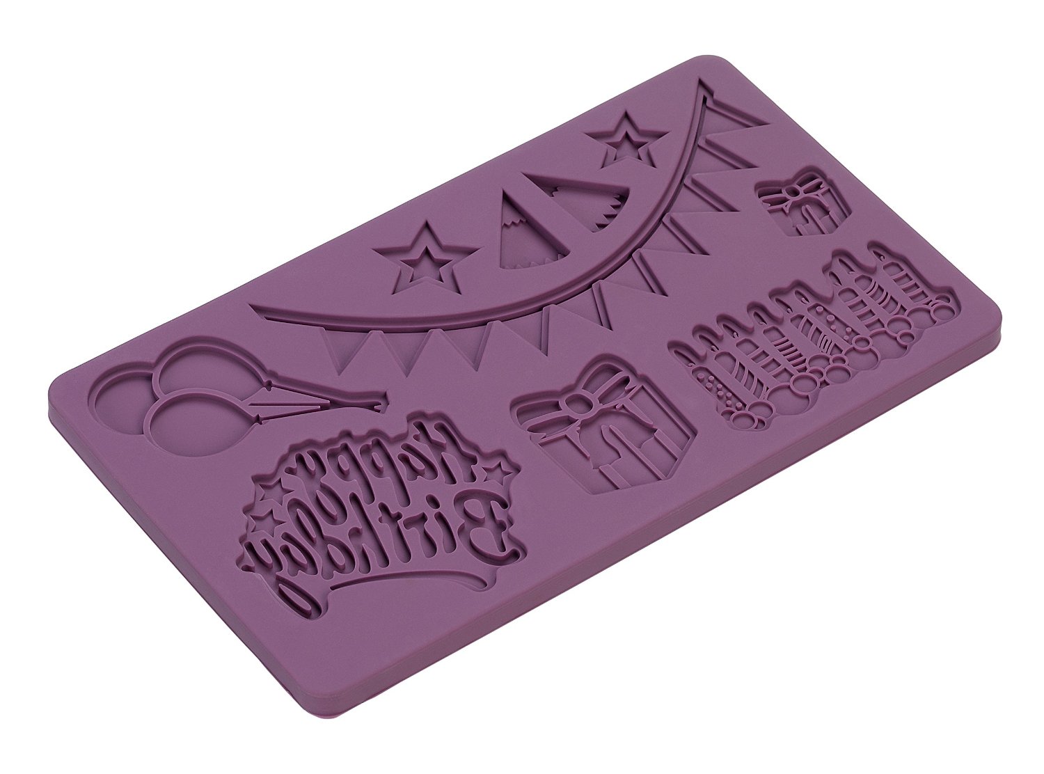 PLACA MOLDE ANIVERSARIO ROXO SILICONE #